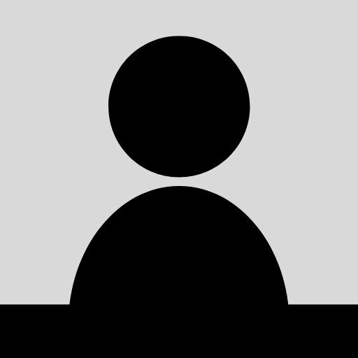 A simple black user icon with a circle for a head and a half-oval for shoulders, set against a light gray background.